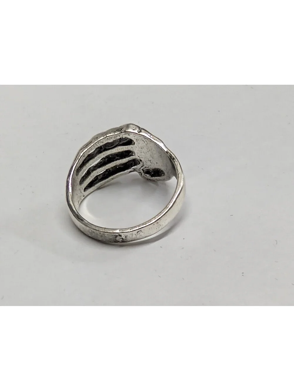 New Skeleton Hand Claw Ring Size 8 Silver Tone Gothic Style Jewelry Halloween